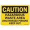 Signmission OSHA Caution, 7" Height, 10" Width, Rigid Plastic, OS-CS-P-710-L-19185 OS-CS-P-710-L-19185 - alternate 1